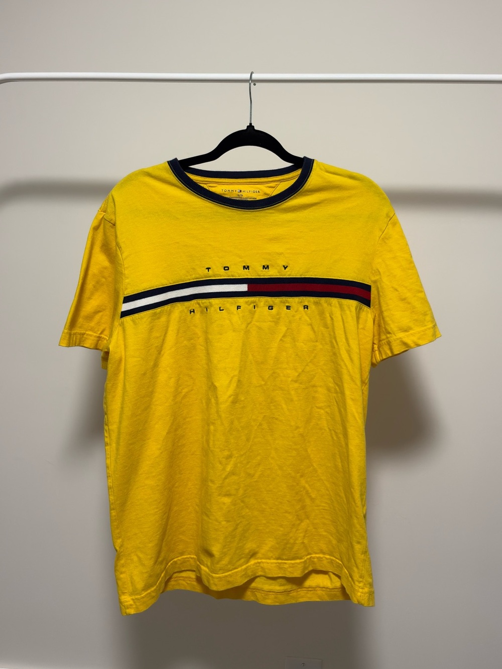 Tommy Hilfiger Yellow Retro Chest Stripe T-Shirt